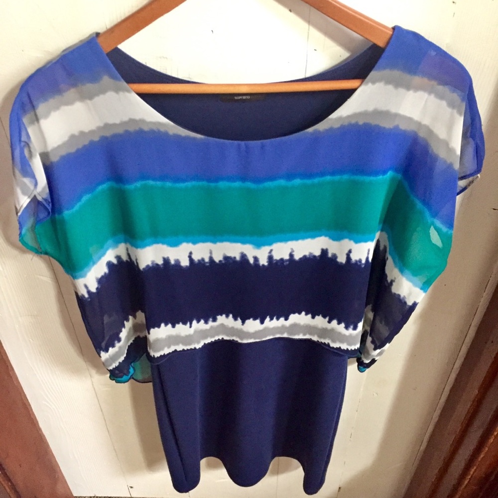 Blue Tie-Dye Summer Dress